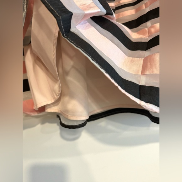 Pink Tartan Satin Stripe Full Skirt - Picture 5 of 9